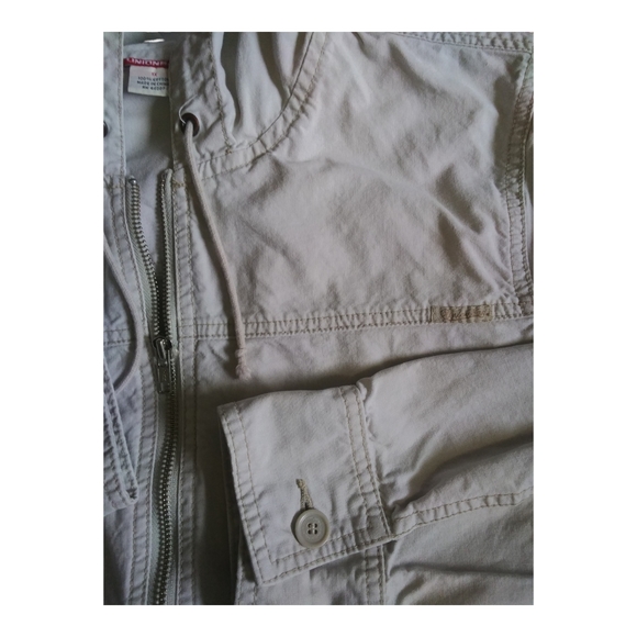 Vintage Unionbay Lightweight Boxy Zip Up Hoodie Jacket. Tan. Women's 1X - Picture 5 of 7